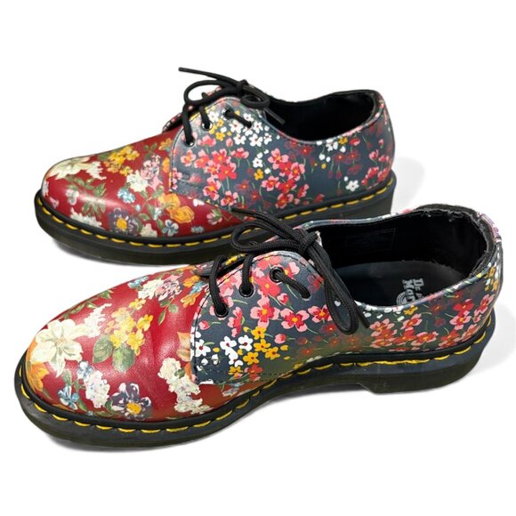 Dr. Martens Floral Clash Leather Oxford (Women's 8) - Picture 3 of 6
